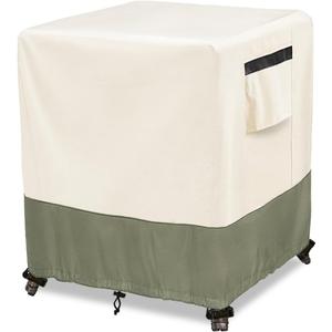 Outdoor Ottoman Cover 22 W x 22 D x 18 H inches,600D Heavy Duty Waterproof Patio Ottoman Cover, Patio End Table Covers