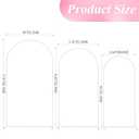 Wokceer Wedding Arch Backdrop Stand 7.2FT, 6.6FT, 6FT Set of 3 White Metal Wedding Arch Stand for Wedding Ceremony Baby Shower Birthday Party Garden Floral Balloon Arch Decoration