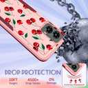 for Moto G 5G 2024 Case Women - Cute Girls Phone Cover Girly Kawaii Aesthetic Unique Design Cheery Heavy Duty Protective Shockproof Military Grade Teens for Motorola Moto G 5G 2024 Cases (Cherry)