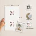 2 x Pink Bow Christmas Tree Hand Towel 16x24 Inches  Elegant Holiday Decor Towel for Bathroom, Kitchen or Guest Room