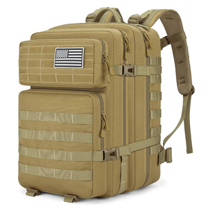 Jornova Tactical Backpack 45L Army Military Rucksack, Water Resistant MOLLE Pack, Large 3 Day Bug Out Bag for Men & Women, Durable Outdoor Gear for Hiking, Camping, Hunting, Travel (Khaki)