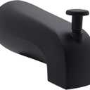 Westbrass E531D-1F-62 5-1/4" Reach Wall Mount Tub Spout with Front Diverter, Matte Black
