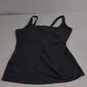 V FOR CITY Women's Cotton Tank Top with Shelf Bra Adjustable Wider Strap Camisole Basic Cami Tanks (X-Large, Gray)