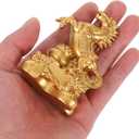 Veemoon Chinese New Year Horse Statue, Horse Statue 2026 Golden Feng Shui Animal Figurine Vintage Resin Standing Sculpture S for Office Home Store Decorations Party Favor 3. 42x1. 97x1. 18in