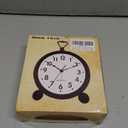 Oxmidud 5'' Retro Vintage Metal Desk Alarm Clock - Non-Ticking Silent Antique Analog Table Clock - Battery Operated Quartz Clock for Bedside Desk Table Bedrooms Living Room Home Office Decor