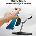 3-in-1 Wireless Charging Station for Apple Devices - Fast Charging Station for iPhone and Watch with MagSafe, Stable Charger Stand for iPhone 12-15 & iPhone 16 & iWatch & AirPods
