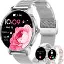 Smart Watch for Women(Answer/Make Calls), 1.27" HD Screen Fitness Tracker with Heart Rate/Sleep Monitor, 130+ Sport Modes IP68 Waterproof Activity Tracking, Smartwatch for Android iPhone, Silver