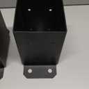 SPACEEUP 4x4 Post Base 2 Pcs, Inner Size 3.6"x3.6" Deck Post Base, Heavy Duty Powder-Coated Post Anchor Black Wood Post Brackets for Decking Porch Railing Support