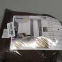 YoungsTex Dark Brown Linen Curtains 84 Inch Length 2 Panels for Living Room, Light Filtering Drapes Semi Sheer Chocolate Window Treatments with Bronze Grommet for Bedroom, 52 x 84 Inch