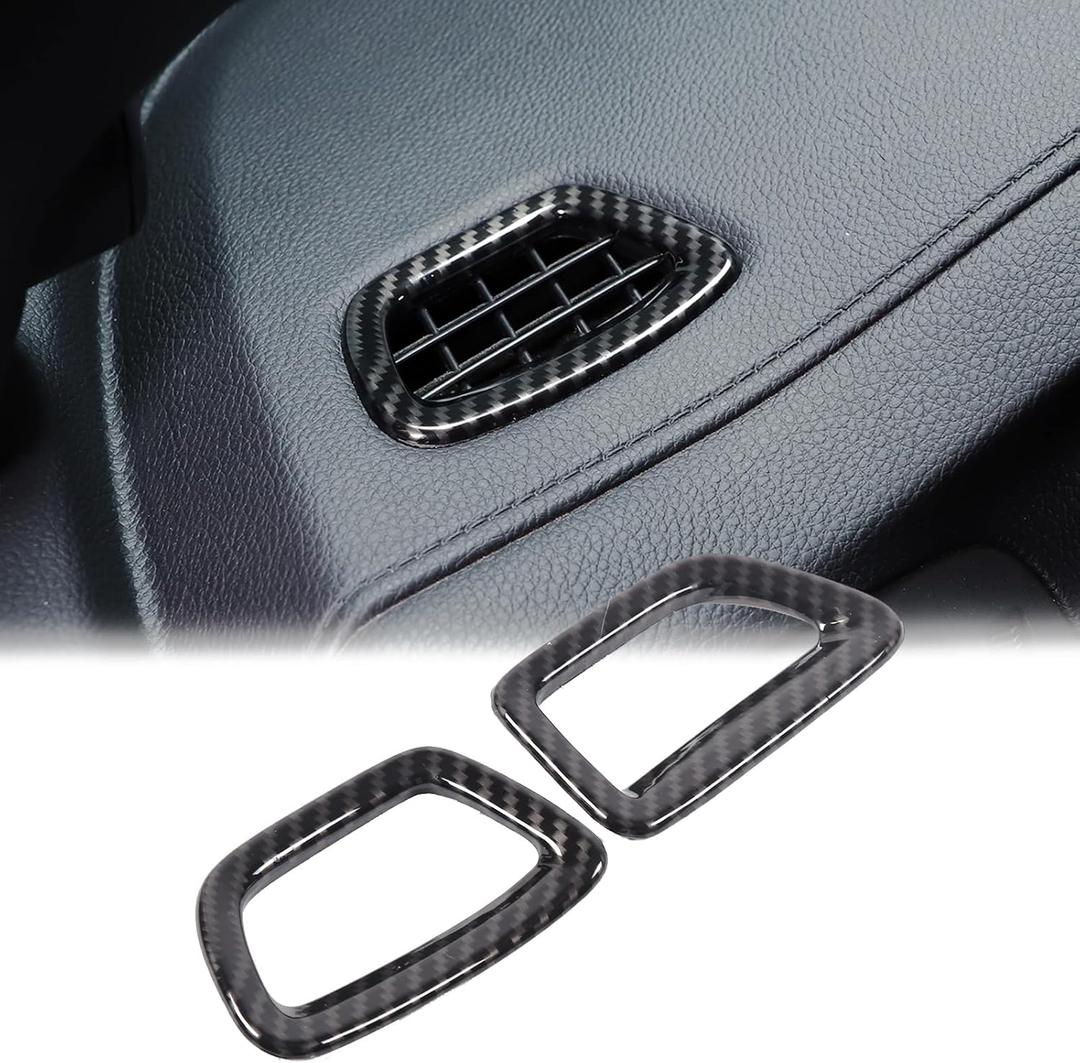 2PCS Dashboard Upper Air Vent Outlet Frame Cover for Honda Pilot 2016-2022/ Honda Ridgeline 2017-2023/ Honda Passport 2019-2023 Accessories ABS Material (Carbon Fiber Pattern)