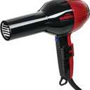 Solano Vero Rosso Ceramic Ionic Hair Dryer - Fast Drying 1600 Watt Lightweight Blow Dryer - Quiet + Ergonomic Design +Tourmaline for Added Shine and Smoothness - Italian-Made