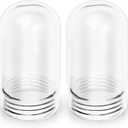 2 PCS L10-X007 Light Bulb Cover, Shatter Proof Glass 31900 Light Bulb Covers Fit Walk-in Refrigerators and Hood Bulbs, Outdoor Light Covers Compatible with Outdoor/Kitchen/Ceilings Bulb Fixture