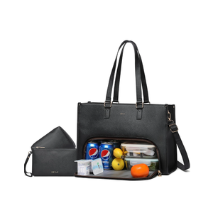Keyli 3pcs Laptop Bag for Women 15.6 inch and Lunch Tote Bag for Women with Insulated Lunch Compartment Computer Briefcase
