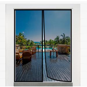 Magnetic Screen Door for 72"x80" French Door, Durable Fiberglass Double Door Screen Mesh Curtain Fits Door Opening up to 70" x79 Keep Bugs Out