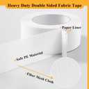 Heavy Duty Double Sided Tape for Clothes, 2Inch X 40FT Stitch Witchery Hem Tape for Pants Curtains Clothes Fabric Sofa Covers, No Sewing Ironing, Strong Adhesive Tape for Rug, Carpet, Art