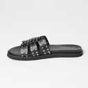 The Drop Women's Mila Slide (5, Black With Studs)