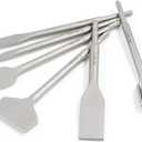 ZELCAN Chisel Set with SDS Plus Shanks, 6pc Masonry Concrete Drill Bit Set, Tile Grooving Scraping Flat Point Scaling Chisels 40Cr Steel Rotary Hammer Drill Tool Kit SDS Plus Bits for Home Improvement