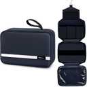 Maliton Toiletry Bag for Men & Women Travel Toiletry Bag Hanging Toiletry Bag Hygiene Organizer with 4 Compartments Waterproof Bathroom Shower Bag Large Toiletries Travel Bag(Black (Navy Blue)