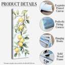 BJYCHG Lemon Pictures for Kitchen Lemon Wall Art Citrus Canvas Prints Yellow Fruit Tree Poster Summer Paintings Farmhouse Kitchen Decor Frame (White, (24L x 8W))