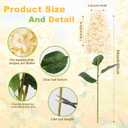 4pcs Champagne Hydrangea Artificial Flower, 33.5" Long Stem Real Touch Conical Fake Hydrangea Silk Flowers , For High Vase Flower Arrangements Decoration, Family Farmhouse, Hotel Decor (Champagne)