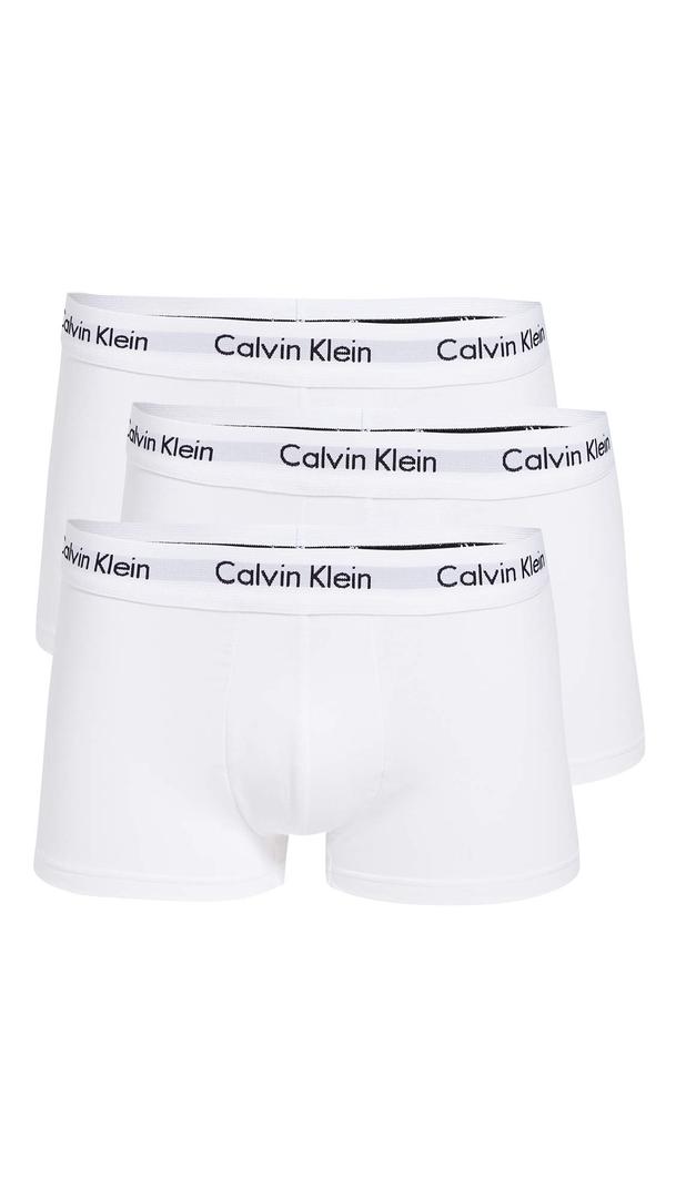 Calvin Klein Men's Cotton Stretch 3-Pack Low Rise Trunks, S