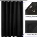 LLSCL Fabric Shower Curtain Liner, Waterproof Hotel Quality, Bathroom Curtains Rust Resistant Grommets, 72 x 72 Machine Washable (Black)