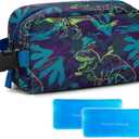 Choco Mocha Small insulated Snack Bag Kids Freezer Snack Bags Small Cooler Bag for Kids, School Insulated Lunch Bags, Dinosaur Blue (Boys)