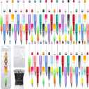 300 Pieces DIY Beadable Pen Kit  100 Plastic Ballpoint Pens with Refills & Bags  School Supplies, Office Accessories & Decorative Items for Students & Teachers (Gradient) (B-Multicolor 02)