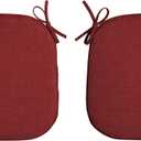Arden Indoor/Outdoor Foam Seat Pad, 2 Pack, 17 x 16, Patio Cushion, Water Repellent, Fade Resistant, Foam Cushion Ruby Red Leala