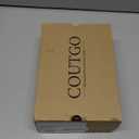 Coutgo Womens Strappy High Heels Chunky Heeled Sandals Bow Tie Lace Up Open Toe Pumps Dress Wedding Comfortable Shoes,Black,Size 6