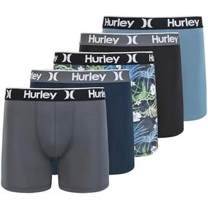 Hurley mens 5 Pack Stretch Boxer Briefs XL
