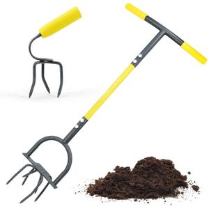 Jardineer Hand Tiller Garden Claw Set, Garden Twist Tiller With Small Soil Tiller, Heavy Duty Manual for Flower Box and Raised Bed