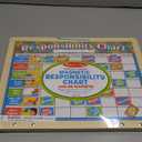 Melissa & Doug Magnetic Wooden Responsibility Chart Toddler Routine, Kids Reward Board, Chores Chart, Responsibility Tool for Kids Ages 3+