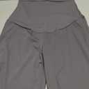 PACBREEZE Women's Maternity Pants Yoga Wide Leg Pregnancy Pants Stretchy Lounge with Pockets(Dark Gray, Small)