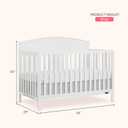 Dream On Me Storybrooke 5-in-1 Convertible Full-Size Baby Crib, GreenGuard Gold & BSA Certified, Convert to Toddler, Day & Full-Size Bed Sustainable Pinewood, 3 Mattress Height Settings - White