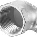 uxcell 304 Stainless Steel Hose Barb Fitting Elbow, 25mm Barbed x 1" NPT Female Pipe Connector Adapter for Water Fuel Air