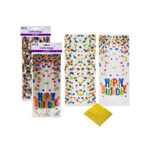 Cello Bags-Birthday Dots 20Pk
