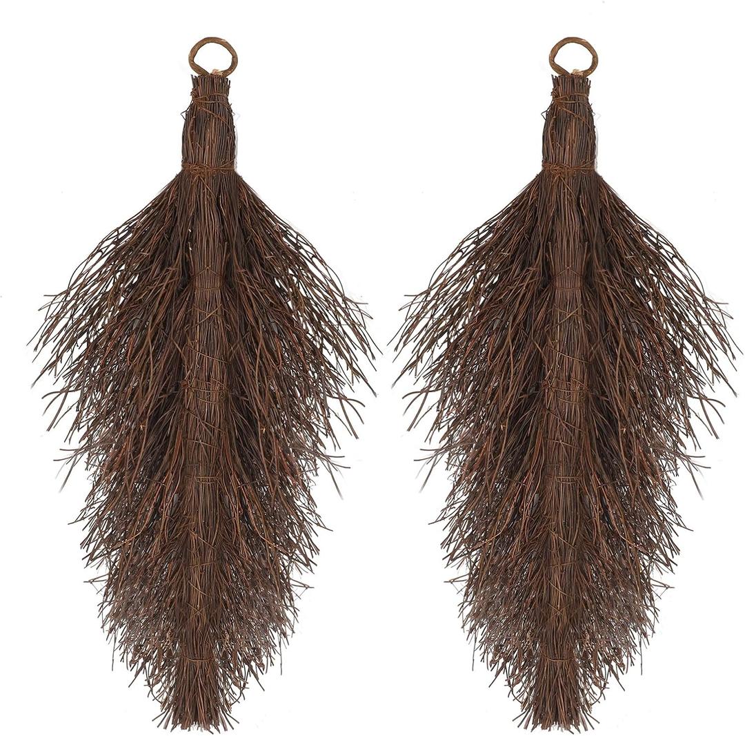Grapevine Teardrop Swag Base - 17 Inch Natural Teardrop Wreath Form for DIY Crafts - Grapevine Swag Making Supplies for Decor - 2 Pack