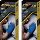 Futuro Night Wrist Sleep Support Brace, Adjustable Nighttime Splint for Carpal Tunnel Relief, Cushioned Beads and Removable Stabilizer, Fits Left or Right Hand (2-Pack)
