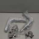 MYOYAY 2 Packs Room Divider Stabilizer Feet with Stainless Steel Wheels, Folding Room Screen Divider Stand Support Bases Privacy Screen Partition Holder Feet for Hotel Home Office (Silver)