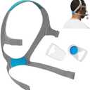 Airfit f20 Headgear with Clips, Replacement CPAP Mask Headgear Strap with Clips CPAP Supplies for Airfit/AirTouch F20, Large (Without Mask)