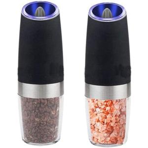 Electric Salt and Pepper Grinder Set, Gravity Sensor, Adjustable Thickness,Kitchen Grinder,Household Use (2 Pcs)