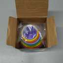 KIDSTHRILL Rainbow Colors Baby Stacking Cups for Toddlers, Tall Baby Stacking Toys Nesting Cups, Drain Holes for Bath Toys, Educational & Motor Skills Sorting & Nesting for 1 2 3 Years Old