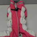 AOFITEE Small Dog Coat Warm Dog Jacket Winter, Windproof Dogs Winter Coat with Harness Built in, Reflective Turtleneck Dogs Puffer Jacket Snowsuit, Full Body Fleece Coats for Small Pet (Hot Pink)