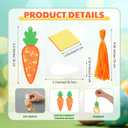 Chiisong 24 Sets Easter Carrot Craft Kits DIY Easter Carrot Tissue Paper Craft Kits Make Your Own Religious Sunday School Hanging Ornaments for Project Party Decoration