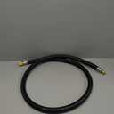 Upgrade Version 1/2" Internal Diameter High-Flow Vacuum Certified Refrigerant Hose,3/8" to 1/4" Fittings,20 Microns Vacuum,Faster HVAC Evacuation and Recovery,6-Feet,Black