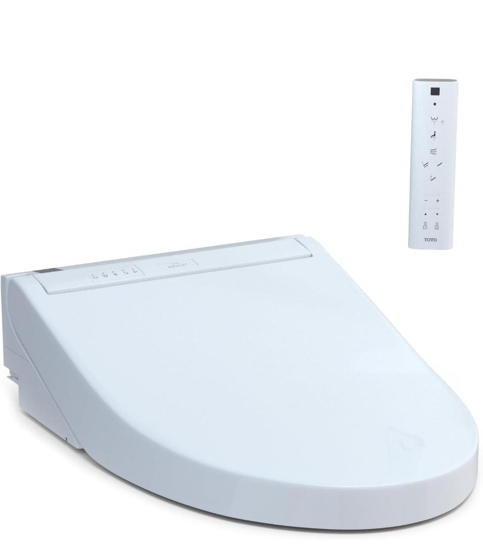 TOTO WASHLET C5 Electronic Bidet Toilet Seat with PREMIST and EWATER+ Wand Cleaning, Elongated, Cotton White - SW3084#01