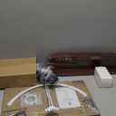 ELYONA Wood Tripod Floor Lamp for Bedroom, 3 Color Temperatures & Linen Shade, Modern Reading Standing Lamp with 9W LED Bulb, Mid Century Night Light for Farmhouse, Living Room, Office, Walnut