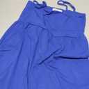 LAMISSCHE Women Casual Strappy Romper Summer Spaghetti Strap Jumpsuits Sleeveless One Piece Outfits with Pockets (Blue, M)