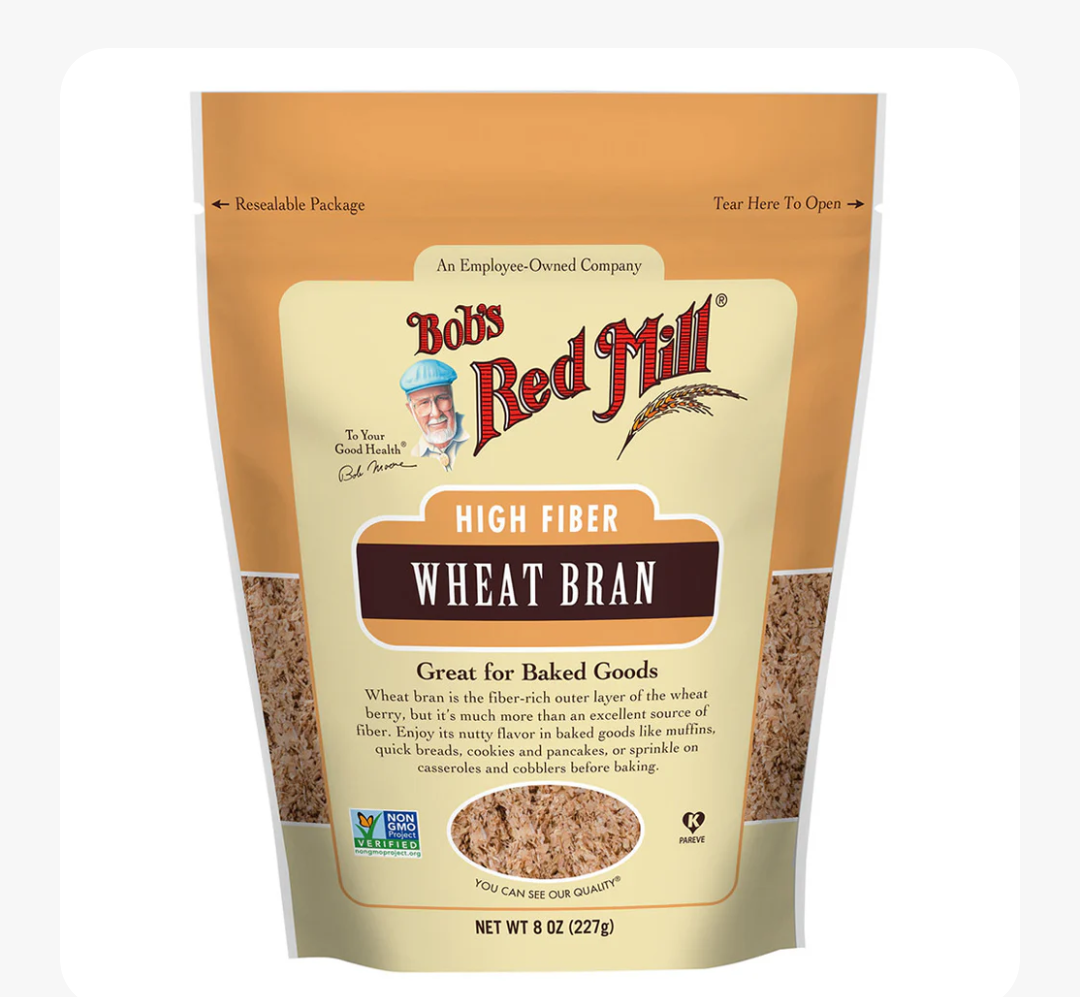 Pack Of 4 Bob'S Red Mill Wheat Bran 8 Oz Pouch, Best By: 08/11/2027